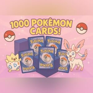 1000+ Pokemon Trading Card Lot